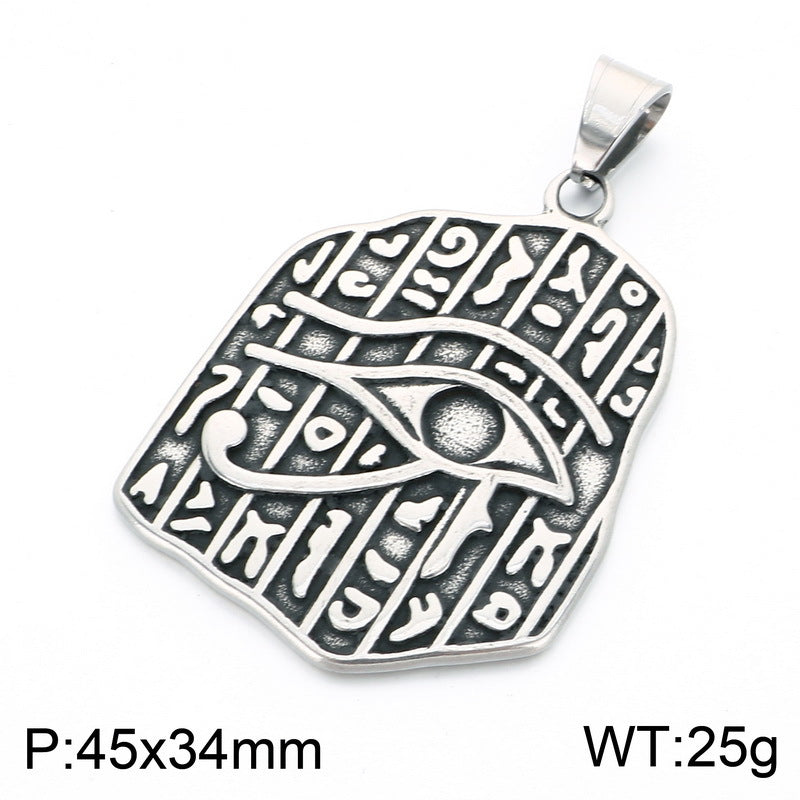 Ancient Egyptian Mythological Guardian Angel Necklace – Double Eagle Wings – Eye Of