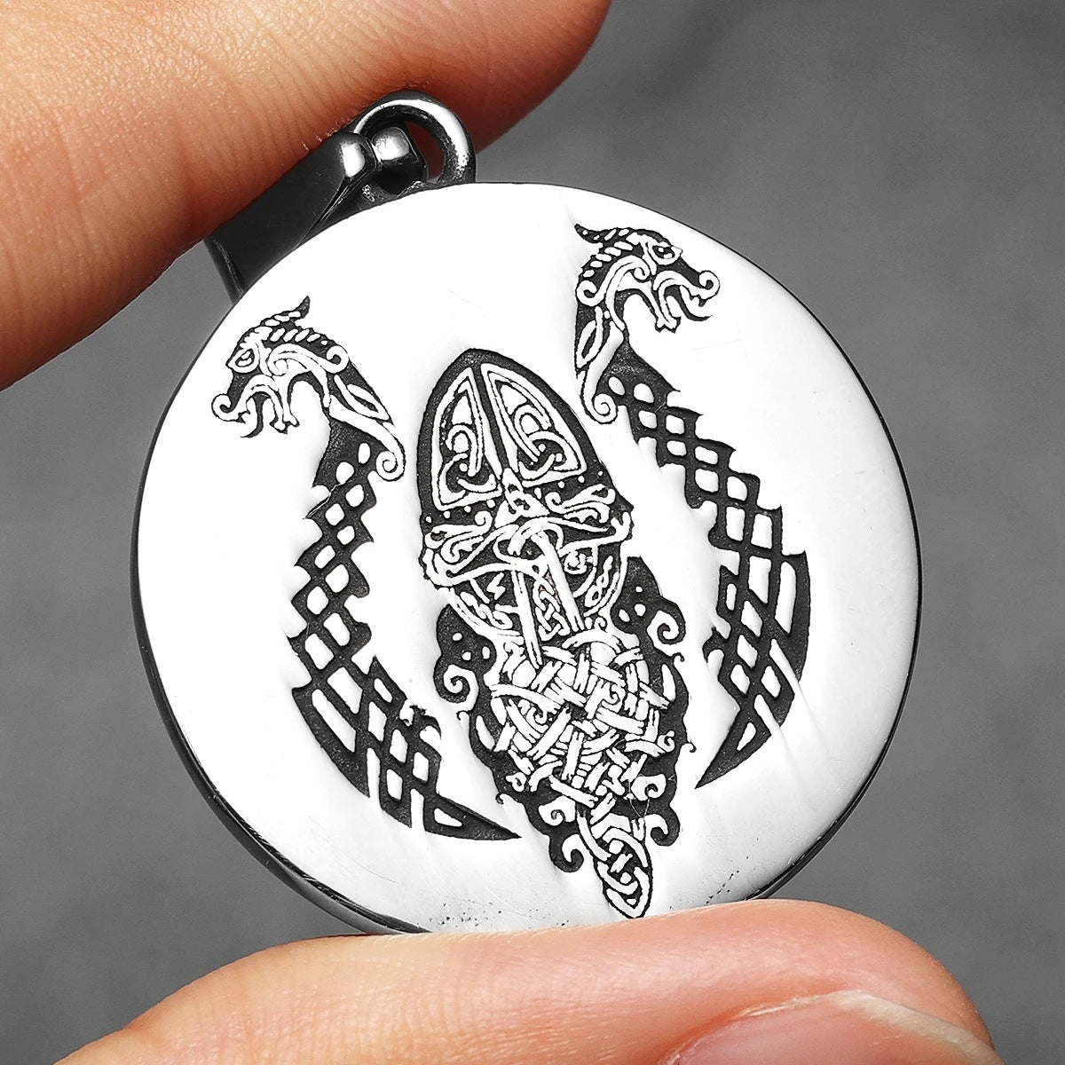 Viking Corsair Titanium Steel Necklace European and American Men's Fashion Domineering Stainless Steel Pendant Pendant