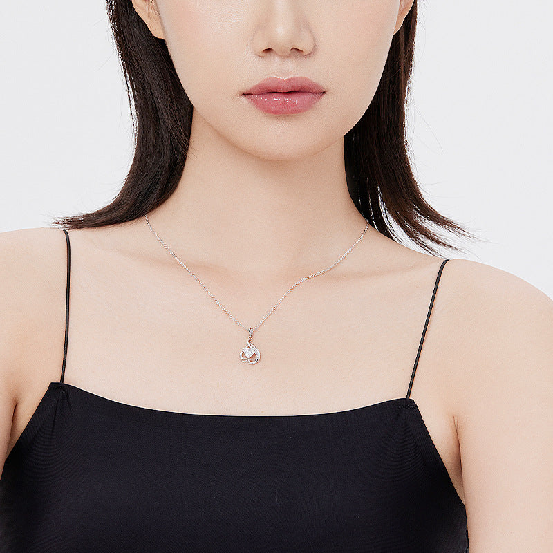 Stylish Elegant 925 Sterling Silver Women's Pendant Necklace