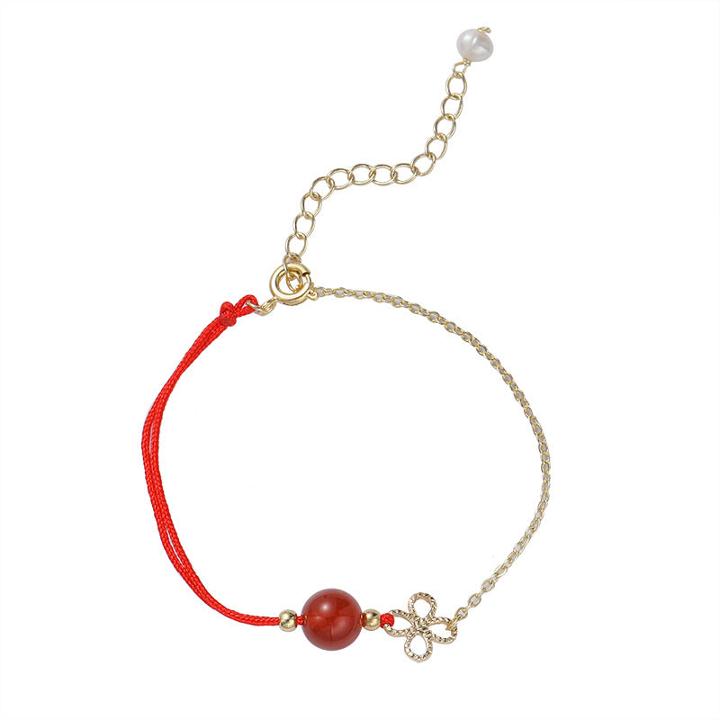 Fortune's Favor Crystal Rope Bracelet with Sterling Silver Needle