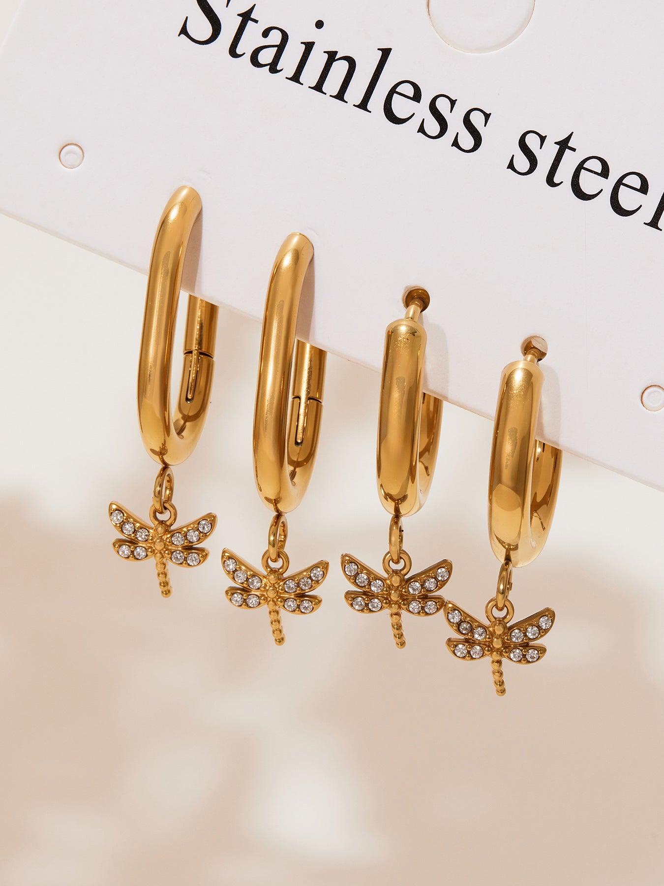 Planderful Zircon Dragonfly Earrings For Daily Wear Chic