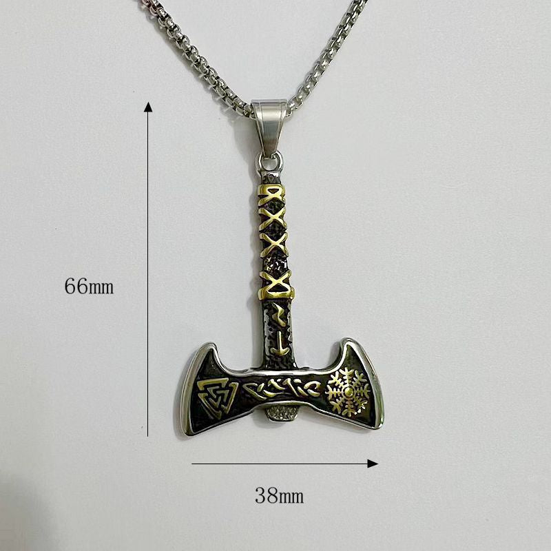 Viking Axe Necklace For Men Stainless Steel Pendant By Planderful Everyday Genie Collection Rugged