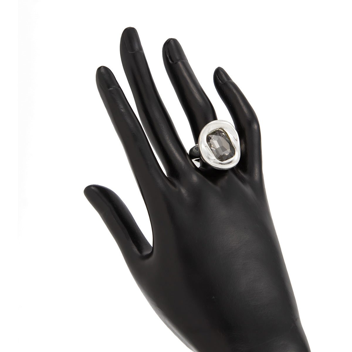 Planderful Vienna Verve Zircon Ring For Women Elegant Cross Design Silver Geometric Statement Jewelry