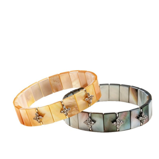 Butterfly Shell Cross Star Bracelet
