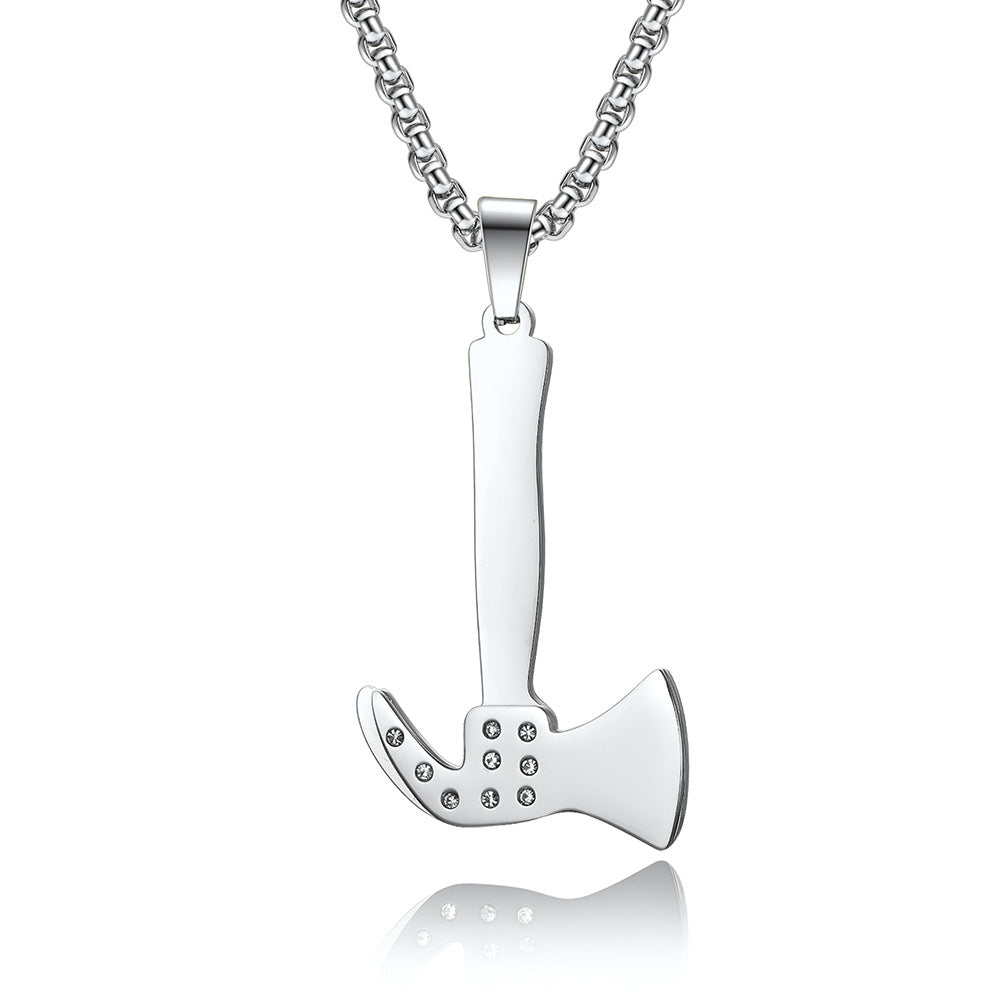 Zircon Pendant — Silver or Gold & Black