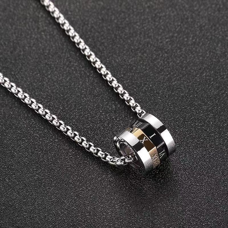 1. Planderful Titanium Steel Necklace With Rotatable Pendant For Women Everyday Genie Collection