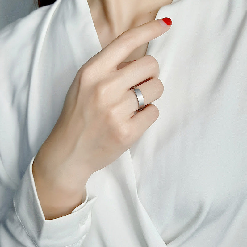 Korean Version Of Fashion Temperament Trinket Titanium Steel Ring