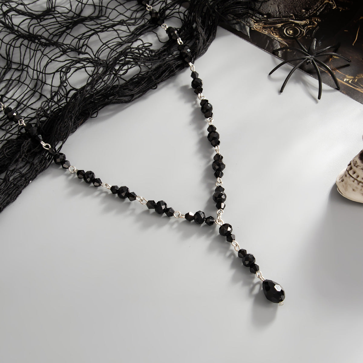 Gothic Blood-Drip Y-Shaped Necklace