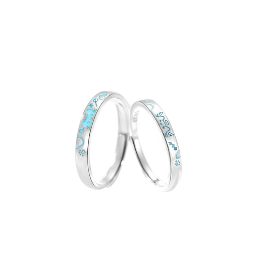 Angel Cat S925 Sterling Silver Ring