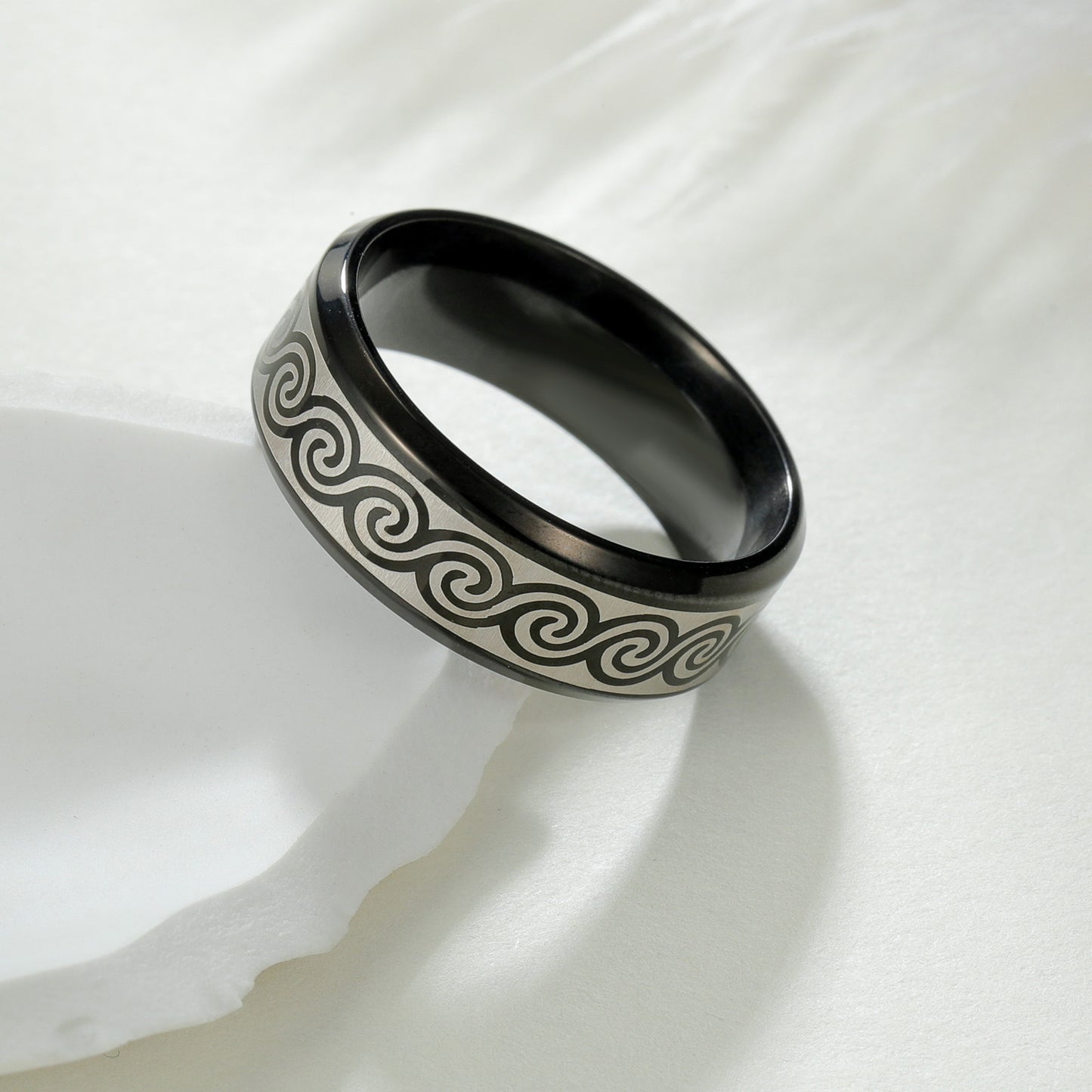 Planderful Everyday Genie 8mm Stainless Steel Ring Unisex Protection Statement For Men