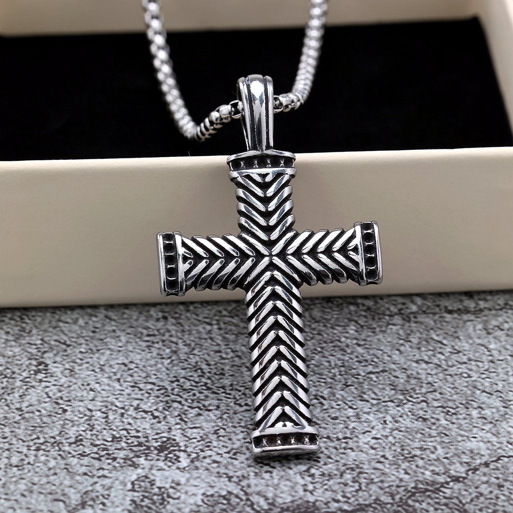 Vintage Stainless Steel Pendant Necklace