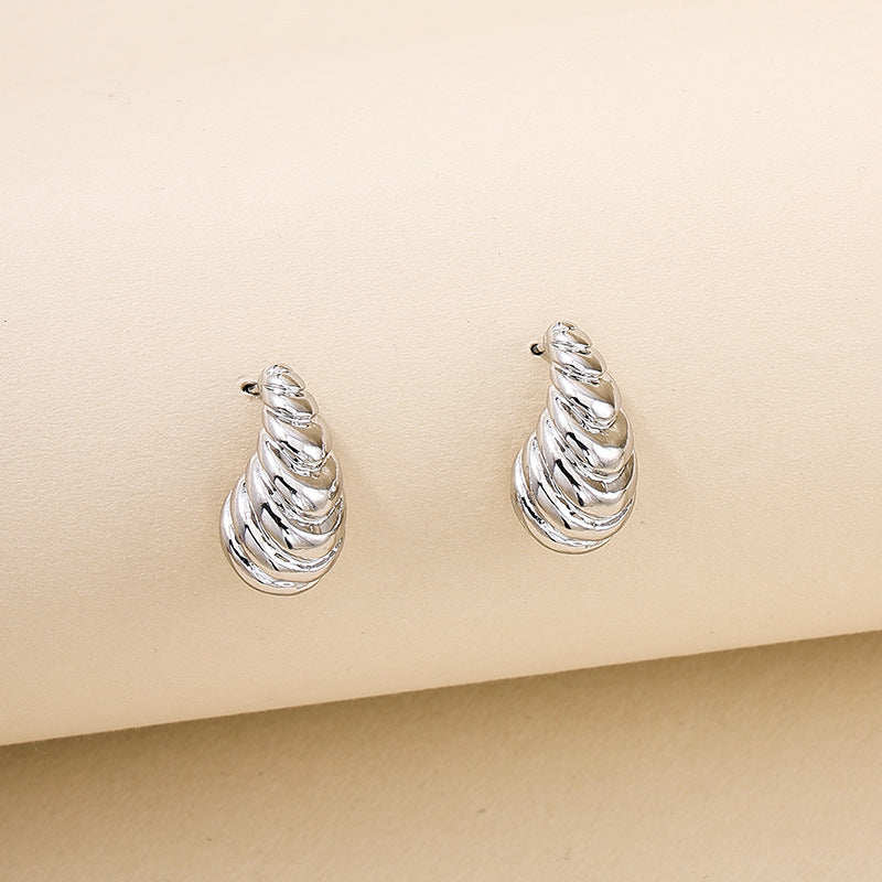 Spiral Metal Small Ladies Earrings - Vienna Verve Collection