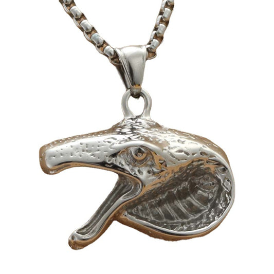 Titanium Steel Punk Crocodile Pendant Necklace for Men - Retro Trendy Dominating Design