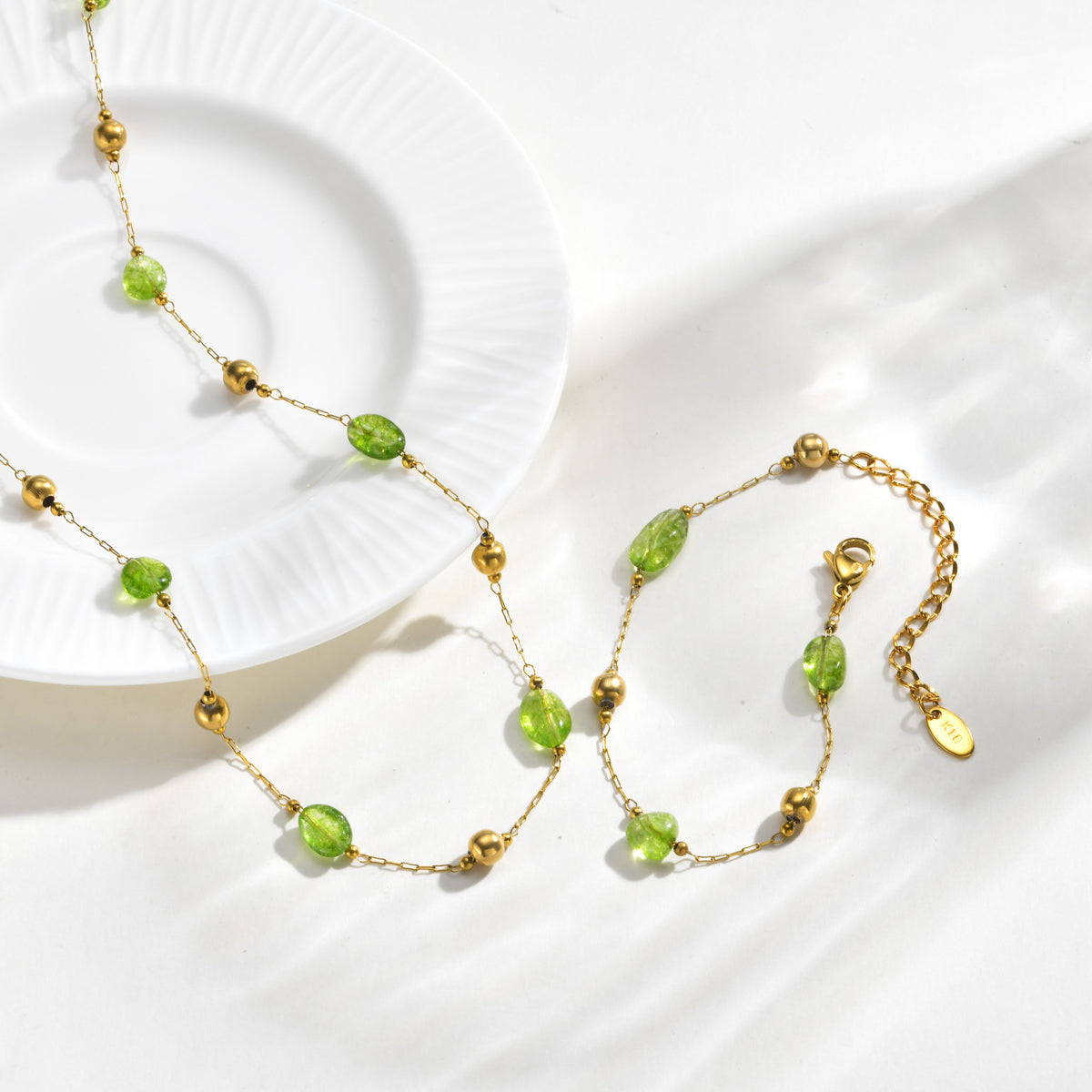 Natural Stone Stainless Steel Bracelet