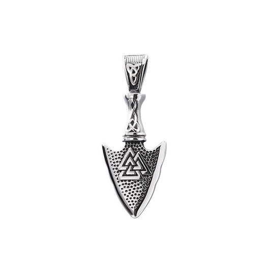 Steel Necklace – Vintage Viking Rune Pendant