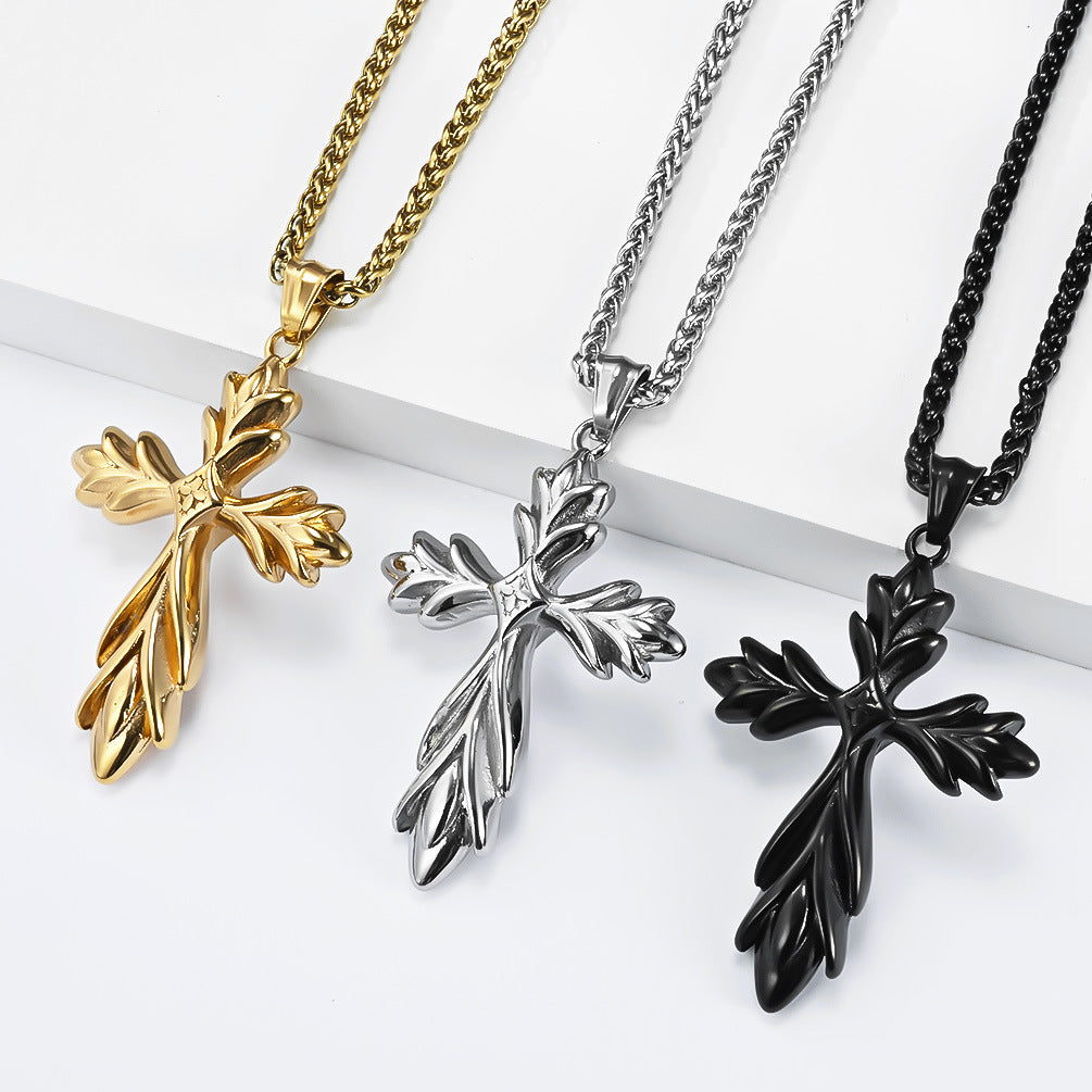 Stainless Steel Cross Gothic Vintage Necklace