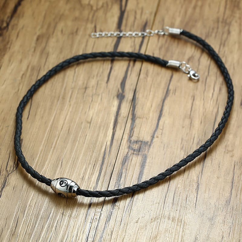 Taoist Bagua Pendant Titanium Steel Men's Necklace Wholesale