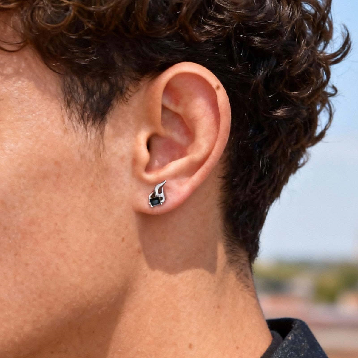 Zircon Single Earrings — Two Stone Options