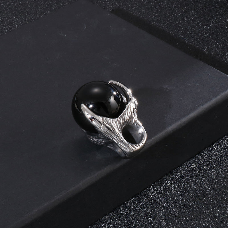 Stainless Steel Dragon Claw Pendant - Bold Punk Style Jewelry for Men