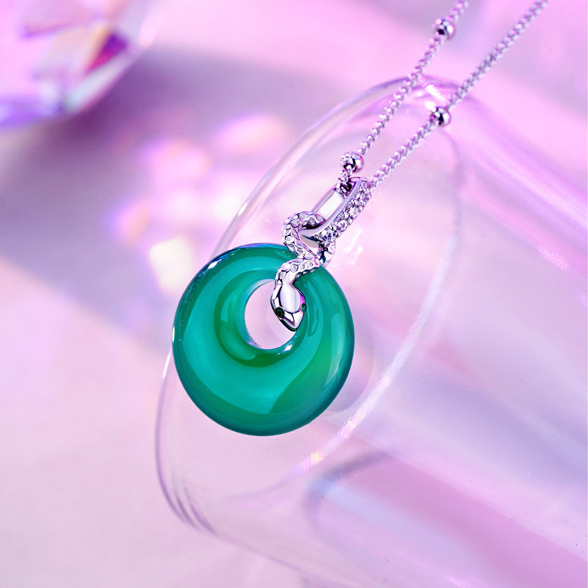 S925 Sterling Silver Safety Buckle Necklace