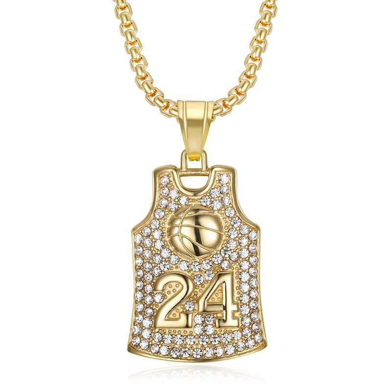 Steel Necklace – Statement Basketball Jersey Pendant