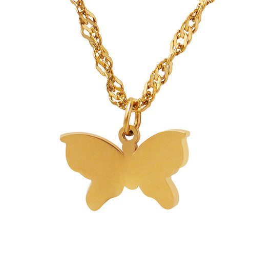Enchanting Fairy Wings Necklace - Elegant Titanium Steel Jewelry for Women