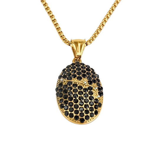 Zodiac Zircon Stainless Steel Pendant Necklace