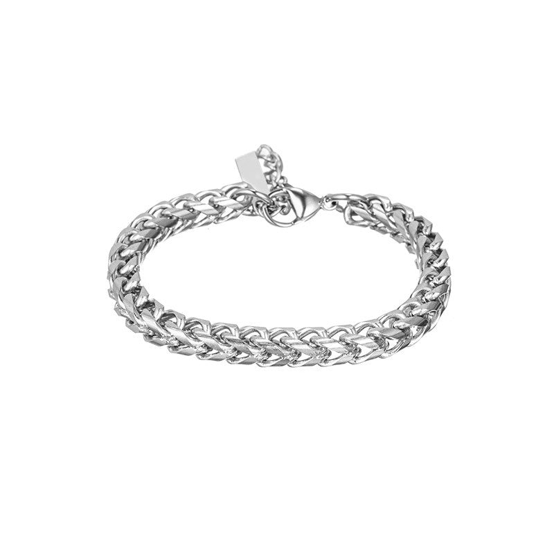 Planderful Jewelry Stainless Steel Double Layer Cuban Bracelet Unisex For Him And Her Everyday Accessory
