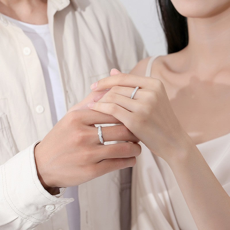S925 Sterling Silver Galaxy Couple Ring — Adjustable