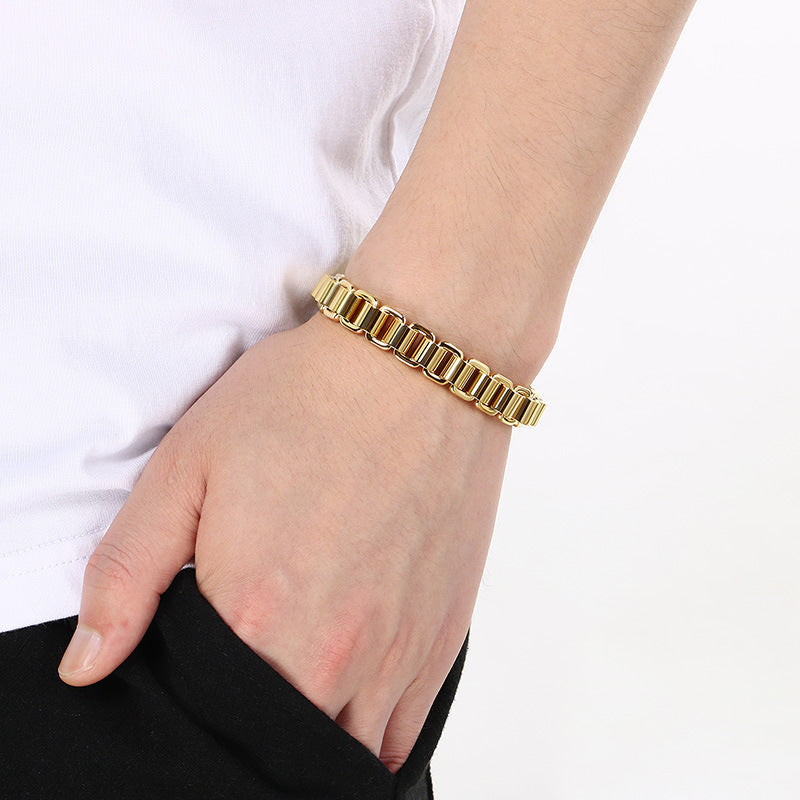Planderful Personalized Bamboo Chain Bracelet For Men