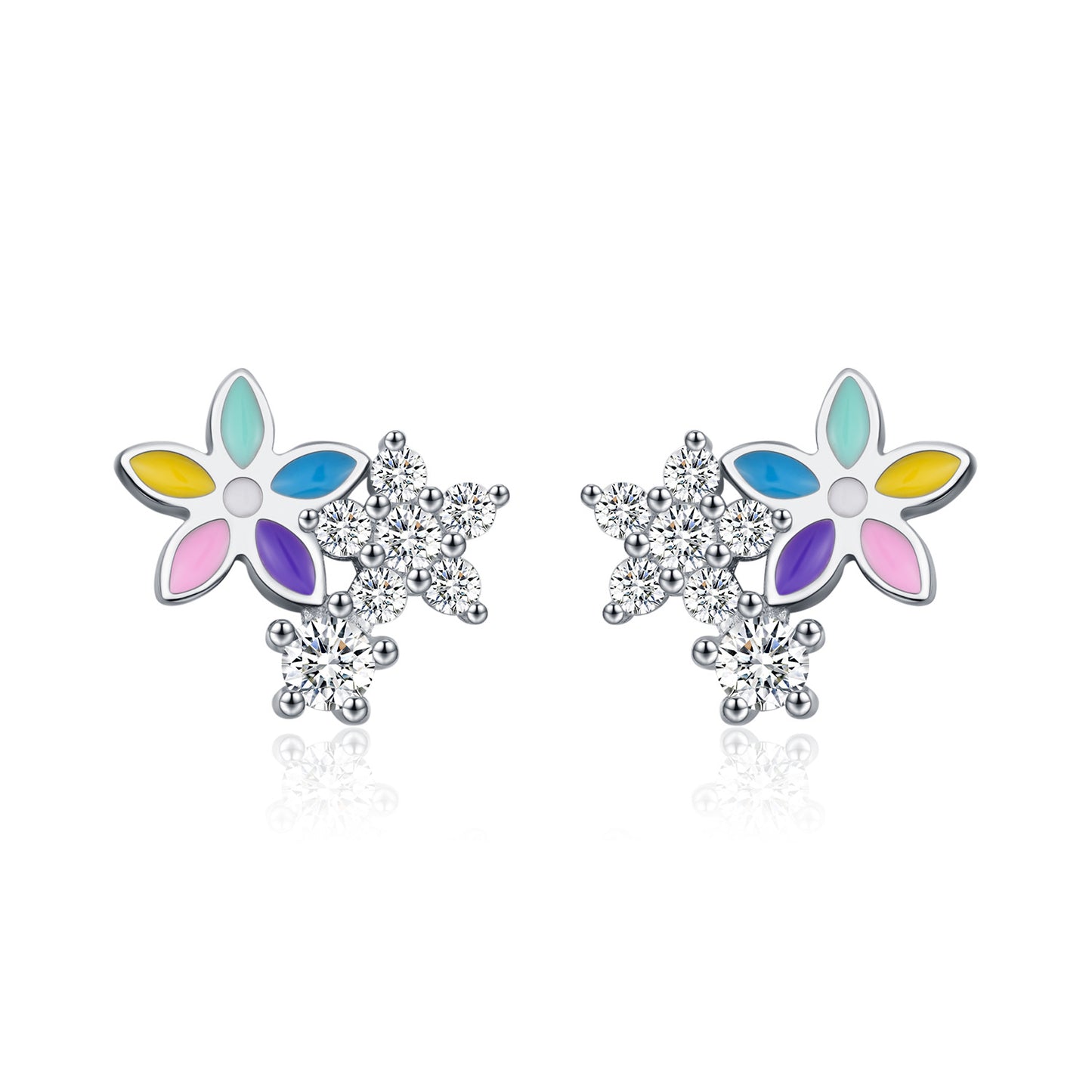 Planderful Everyday Genie Earrings – Exquisite Zircon Flower Design