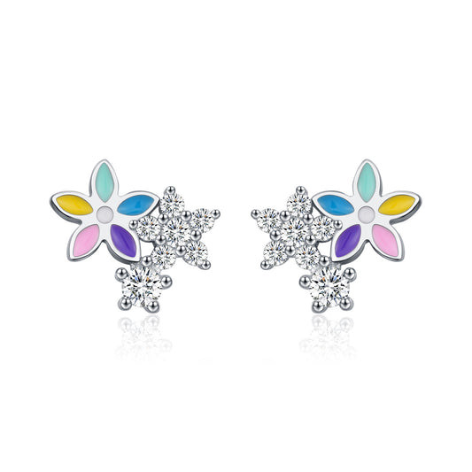 Planderful Everyday Genie Earrings – Exquisite Zircon Flower Design