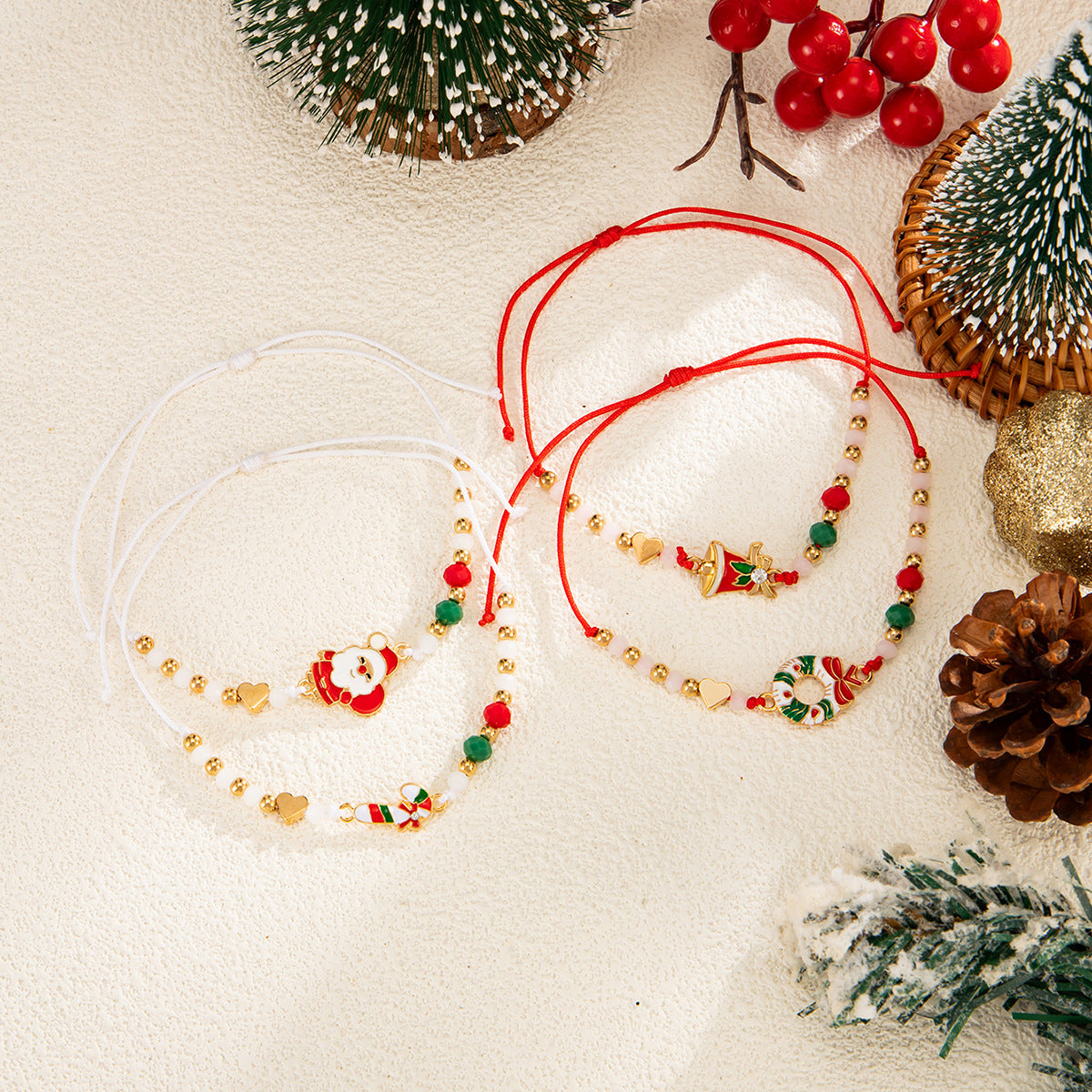 Planderful Beaded Elk Bracelet Adjustable Festive Statement Jewelry For Women Christmas Gift Vienna Verve