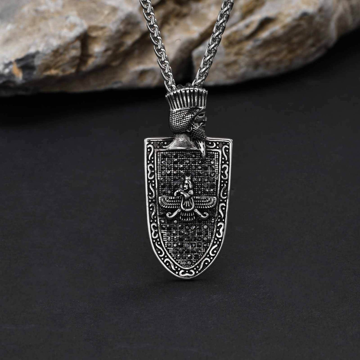 Planderful Personalized Cultural Pendant For Men Gun Metal