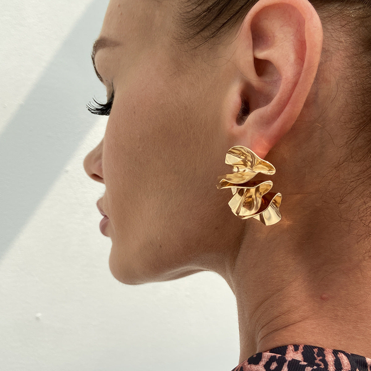 Planderful Vienna Verve Earrings – Elegant Fold Design