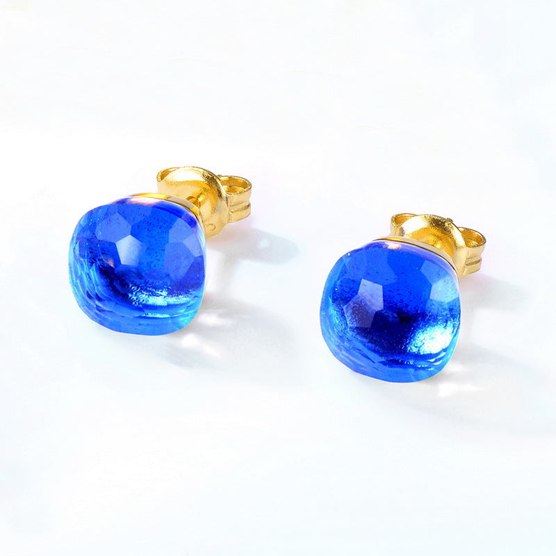 S925 Sterling Silver Crystal Minimalist Stud Earrings