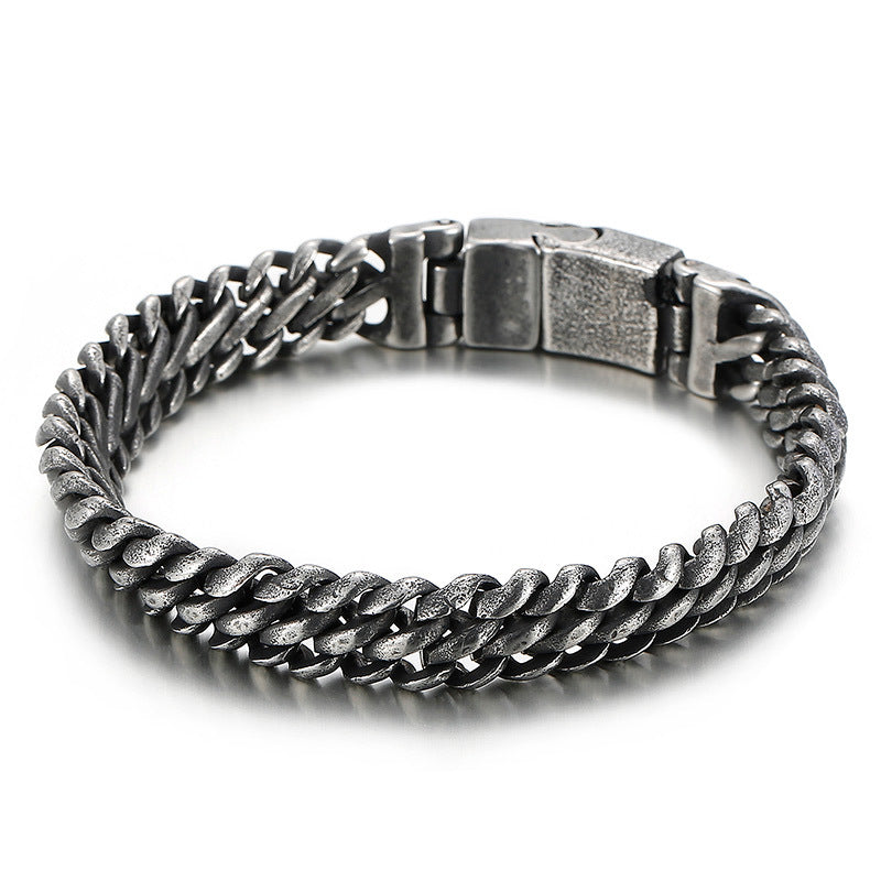 Mesh Stainless Steel Buckle Men's Bracelet