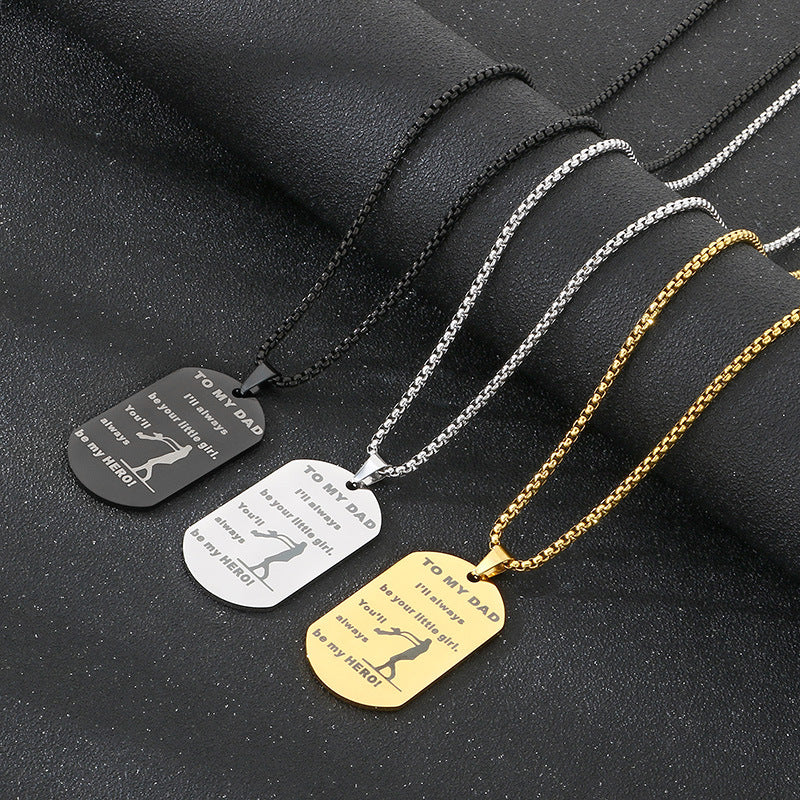 Stainless Steel Men Pendant Fathers Day Durable Planderful