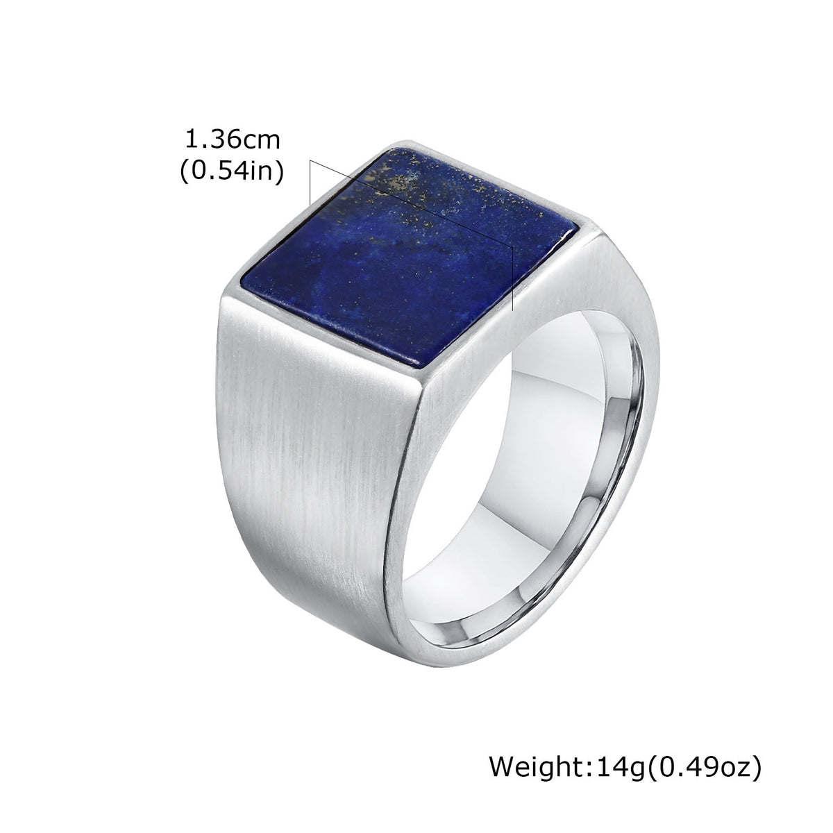 Stainless Steel Several Square Seal Casting Ring Men's