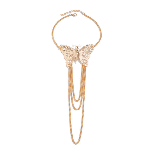 Butterfly Arm Bracelet Leg Chain - Exaggerated Punk Tassel Jewelry - European & American Style