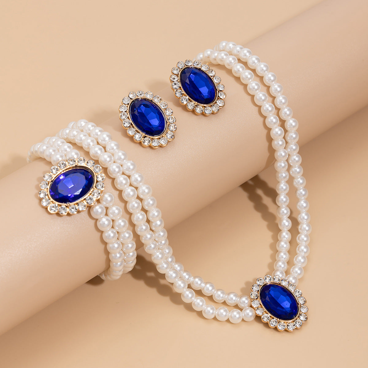 Planderful Vienna Verve Collection – Elegant Retro Pearl and Zircon Jewelry Set