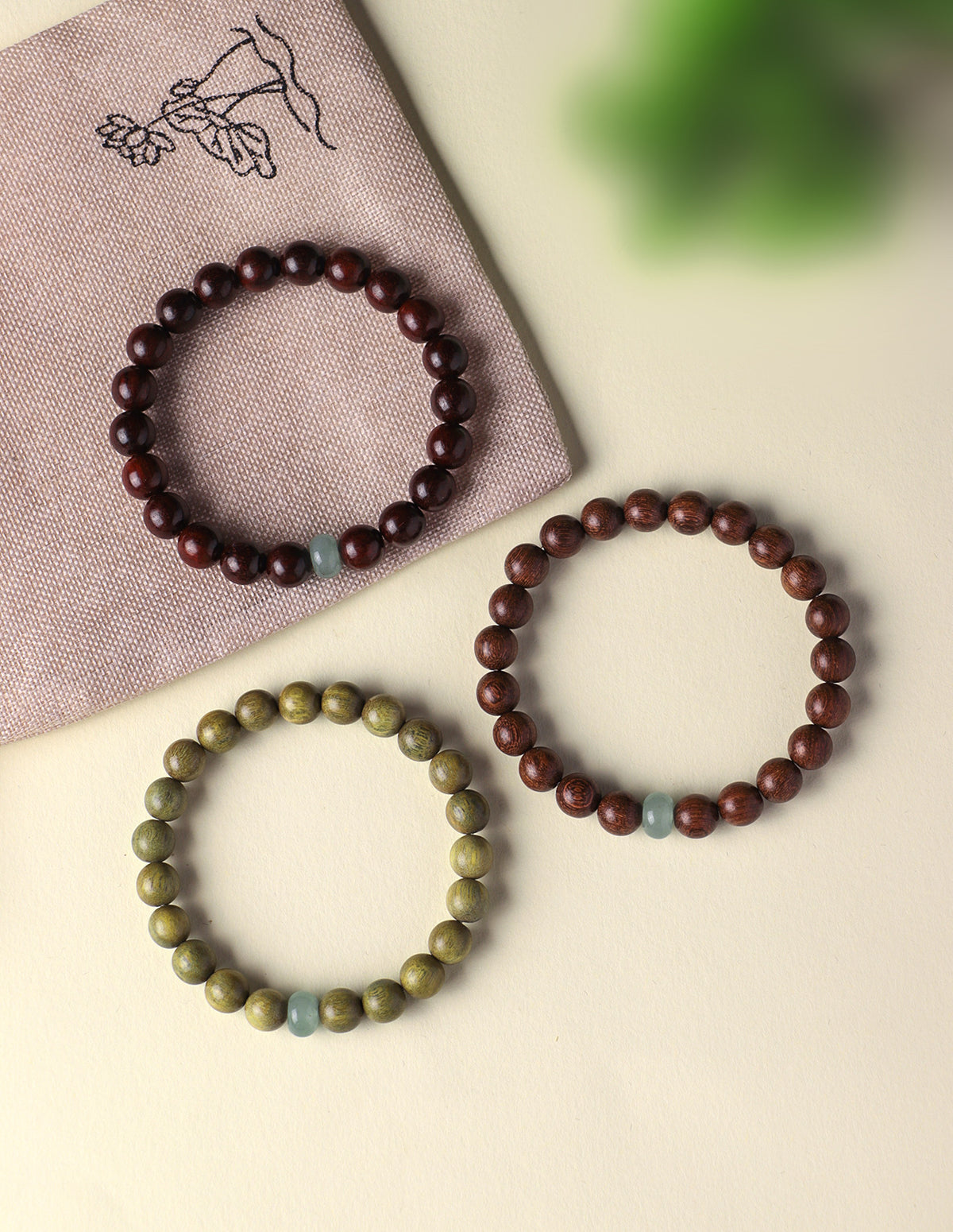 Golden Sandalwood & Aventurine Bracelet