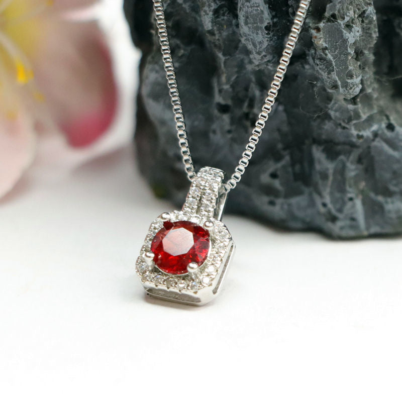 Garnet Mini Handbag Pendant — No Chain
