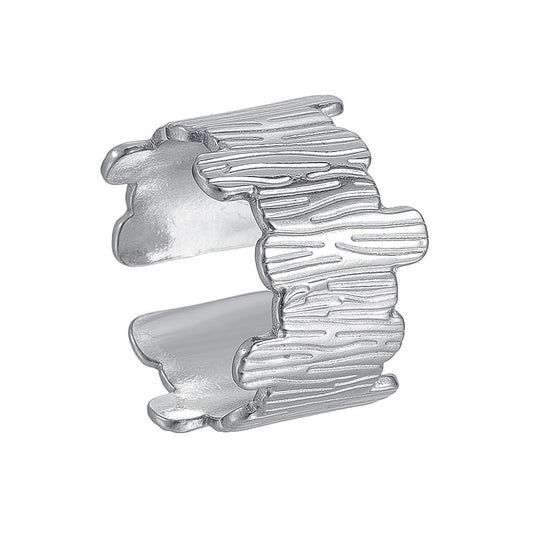 Planderful Everyday Genie Geometric Stainless Steel Ring Adjustable Unisex Large Statement