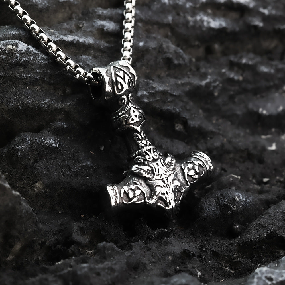 Nordic Vintage Stainless Steel Men's Viking Pendant Knot