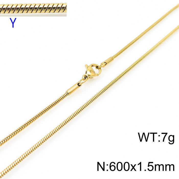 Foreign Trade E-Commerce Supply Stainless Steel Men's And Women'S Necklaces, Jewelry, Titanium Steel