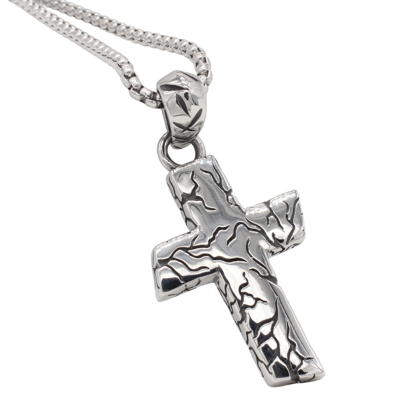 Planderful Everyday Genie – European and American Retro Cross Men's Titanium Steel Pendant Necklace