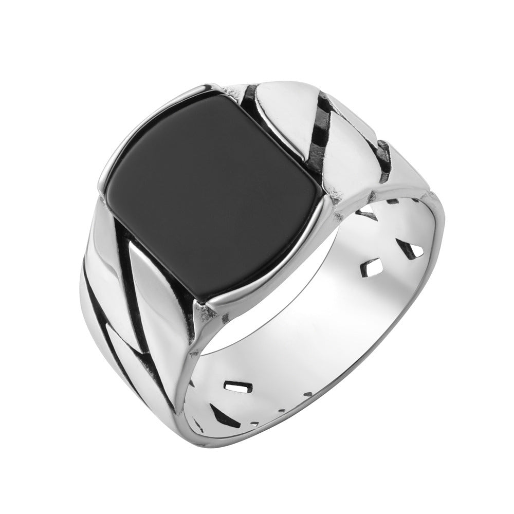 Planderful Everyday Genie – European and American Personalized Retro Chain Men's Titanium Steel Ring