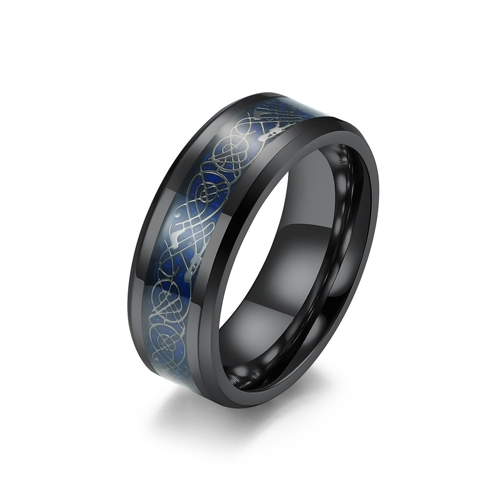 European And American Style Tungsten Steel Dragon Ring