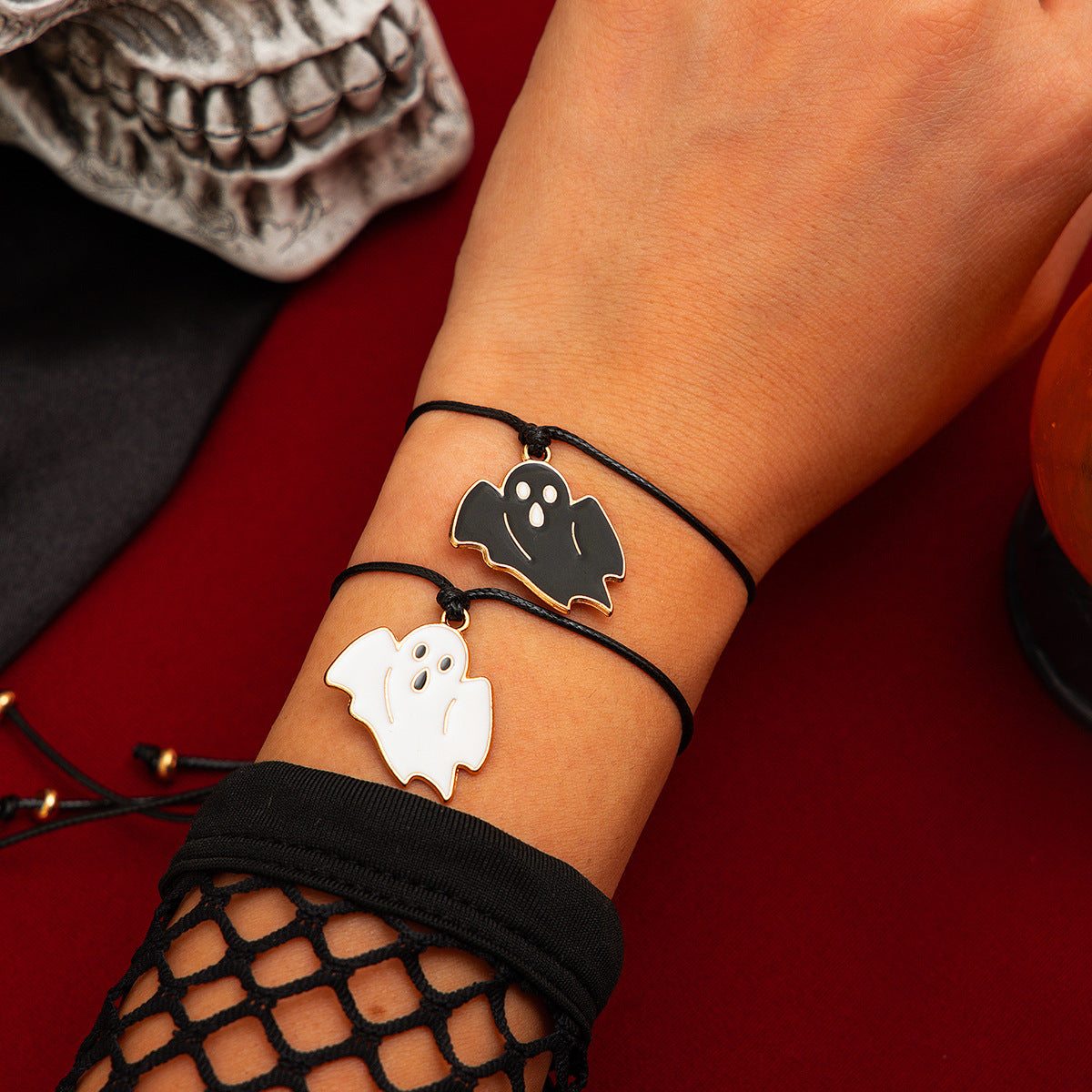 Planderful Vienna Verve Halloween Bracelet Versatile Ghost Pumpkin Cartoon Charm For Teens